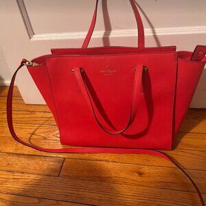 Kate Spade Red Leather Cedar Street Hayden Tote